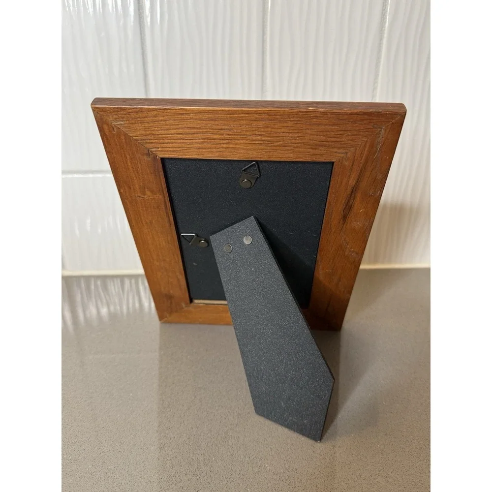 Lot of 3 Vintage Wood Wood-like Picture Frame Med-Dark Tone 8x10, 7x9 & 5x7 GUC